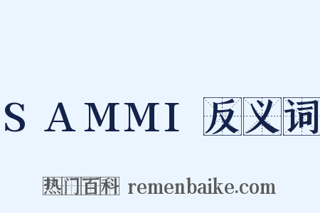 SAMMI反义词是什么意思的图片